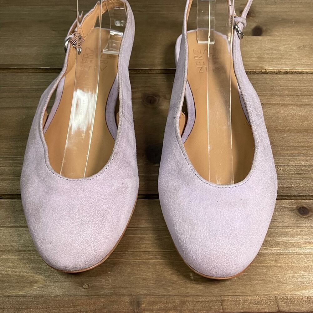 Naturalizer Women's Primo Slingback Flats Size 7 Lavender Purple Suede - Picture 4 of 15